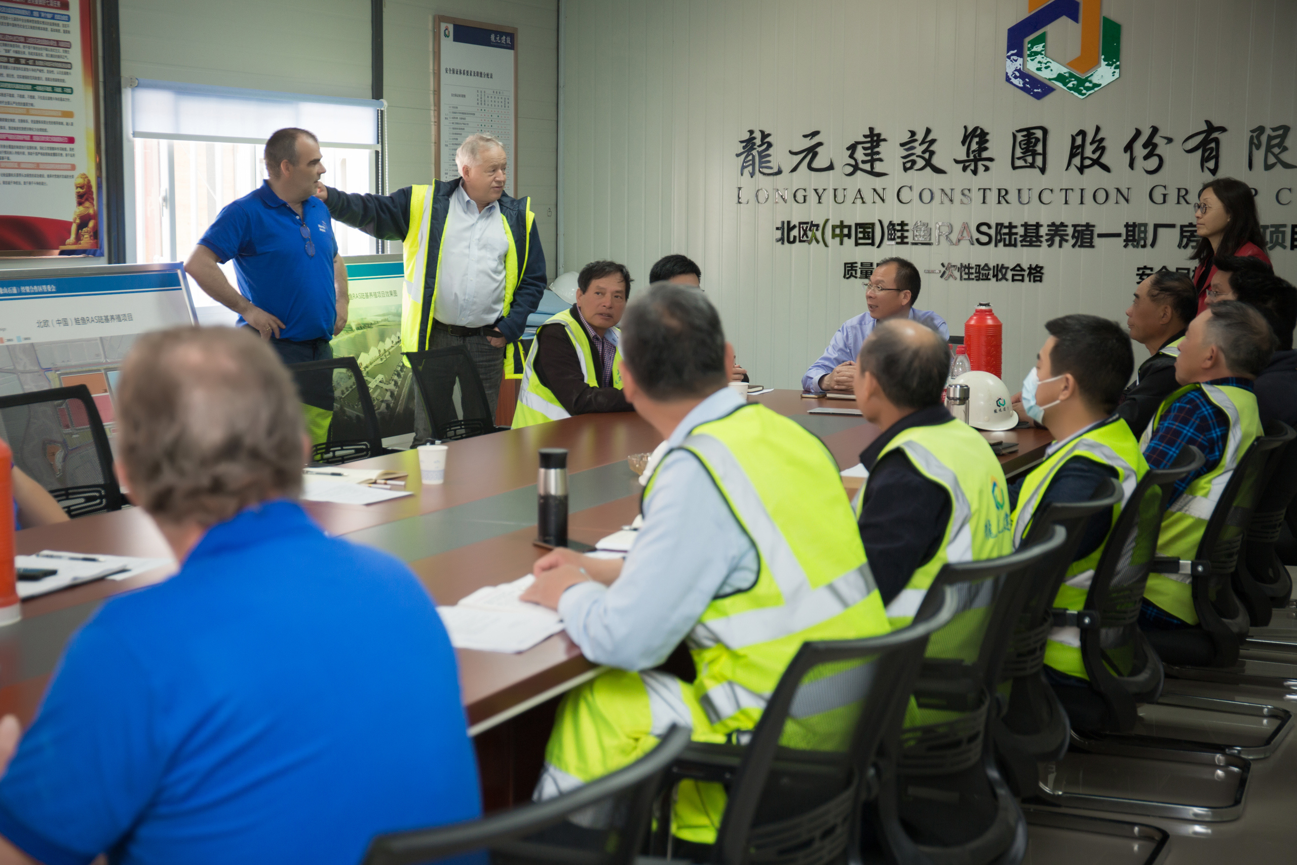 Construction meeting at Gaotang Island